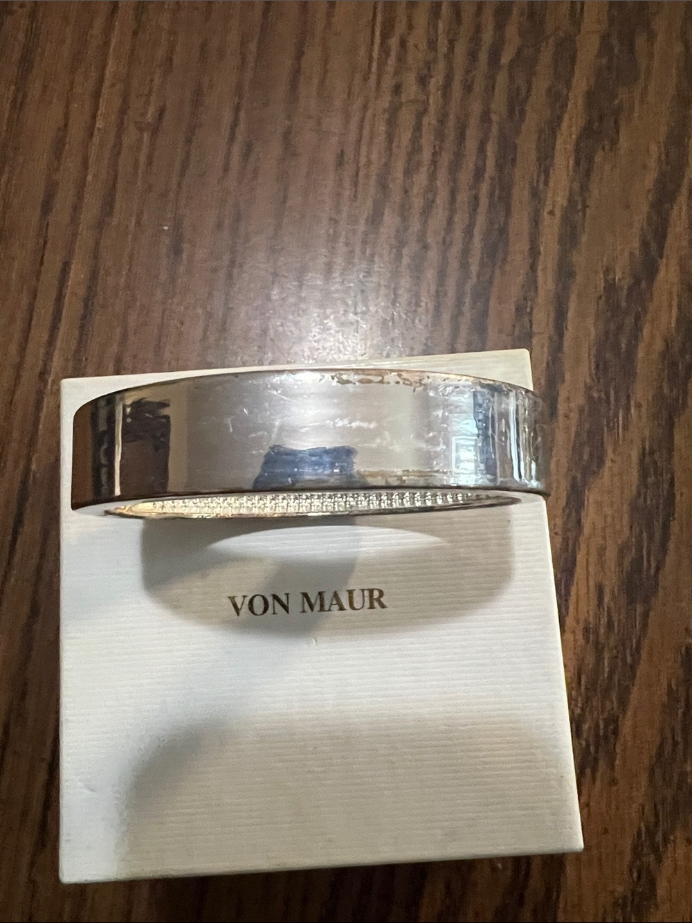 Silver Crystal Pavé Bangle Bracelet - Sparkling Clear Stones - Picture 4 of 5